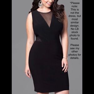 🆕NEW! Illusion Ponte Bodycon Sheath Dress with Mesh V-Neck, the perfect LBD